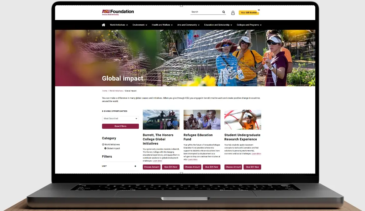 ASU Foundations Website Preview