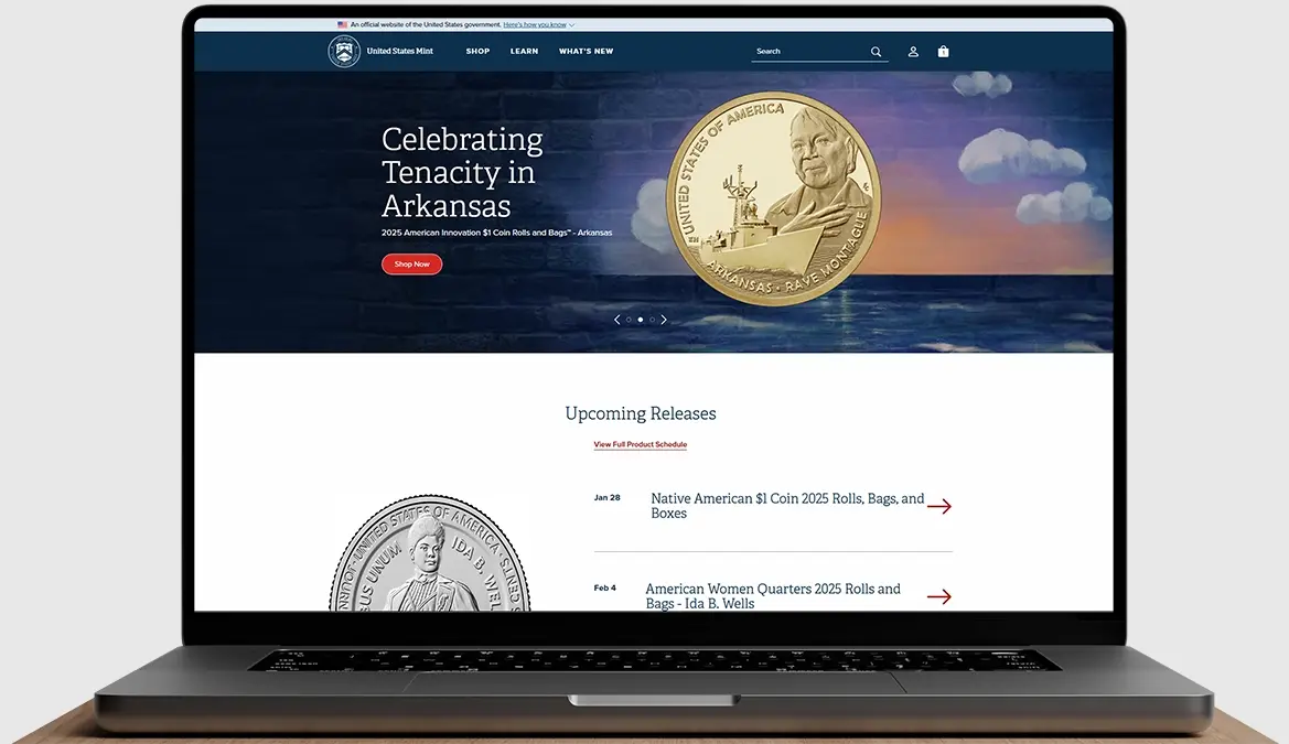 The U.S. Mint Website Preview